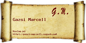 Gazsi Marcell névjegykártya